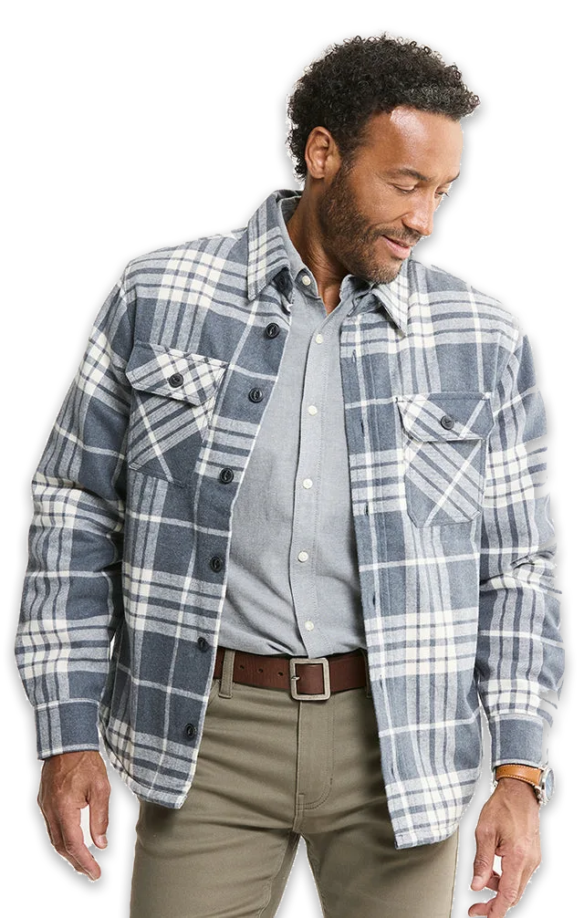 Jachs NY Sherpa Lined Flannel Shirt Jacket