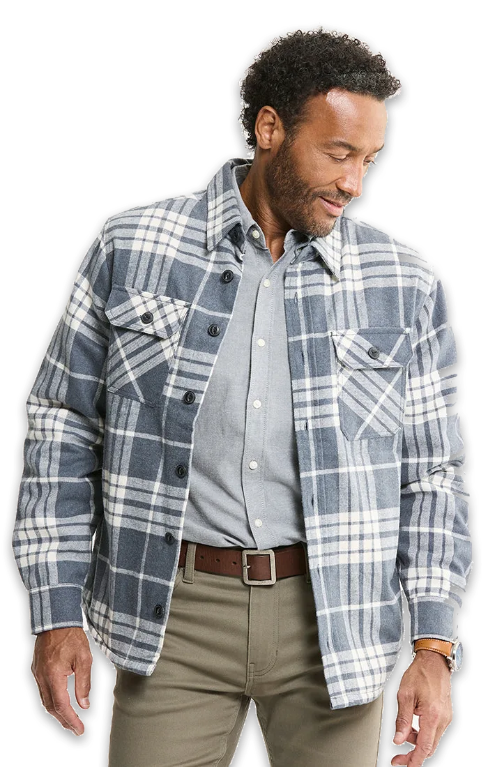 Jachs NY Sherpa Lined Flannel Shirt Jacket