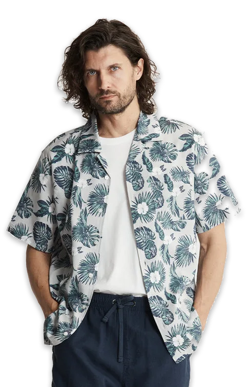 Jachs NY Lyocell Twill Short Sleeve Camp Shirt