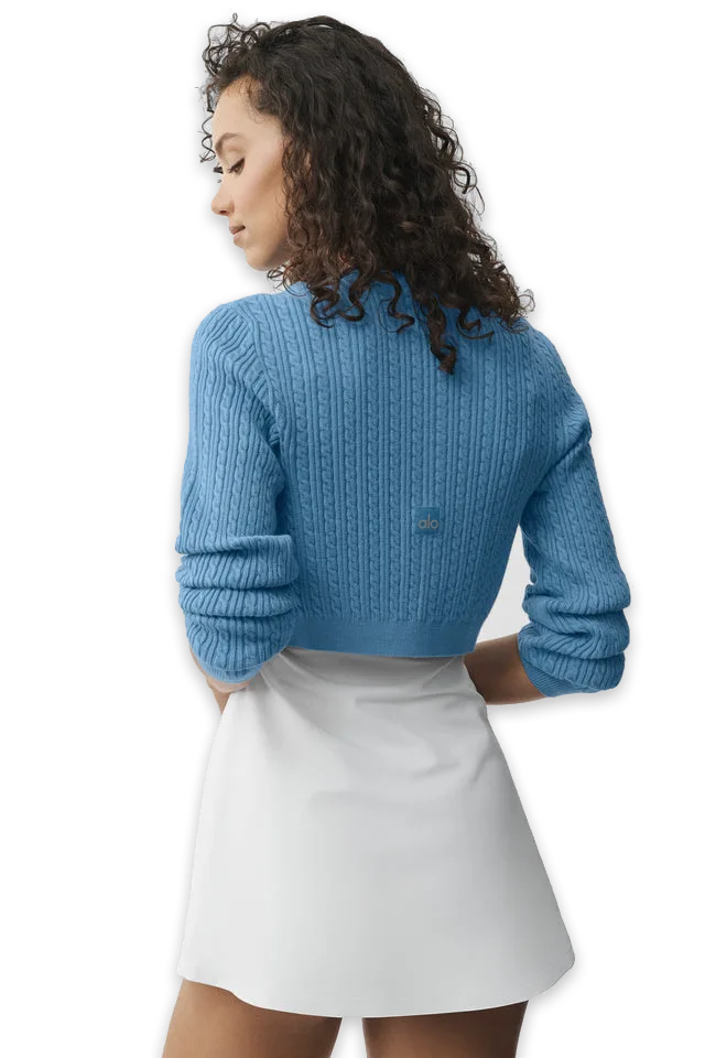 Alo Mini Cable Sweater Cardigan