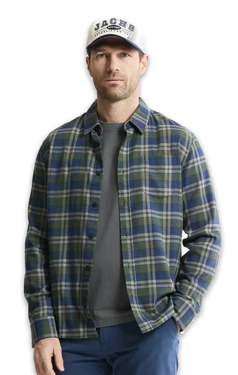 Jachs NY Manor Stretch Flannel Button-Down Shirt