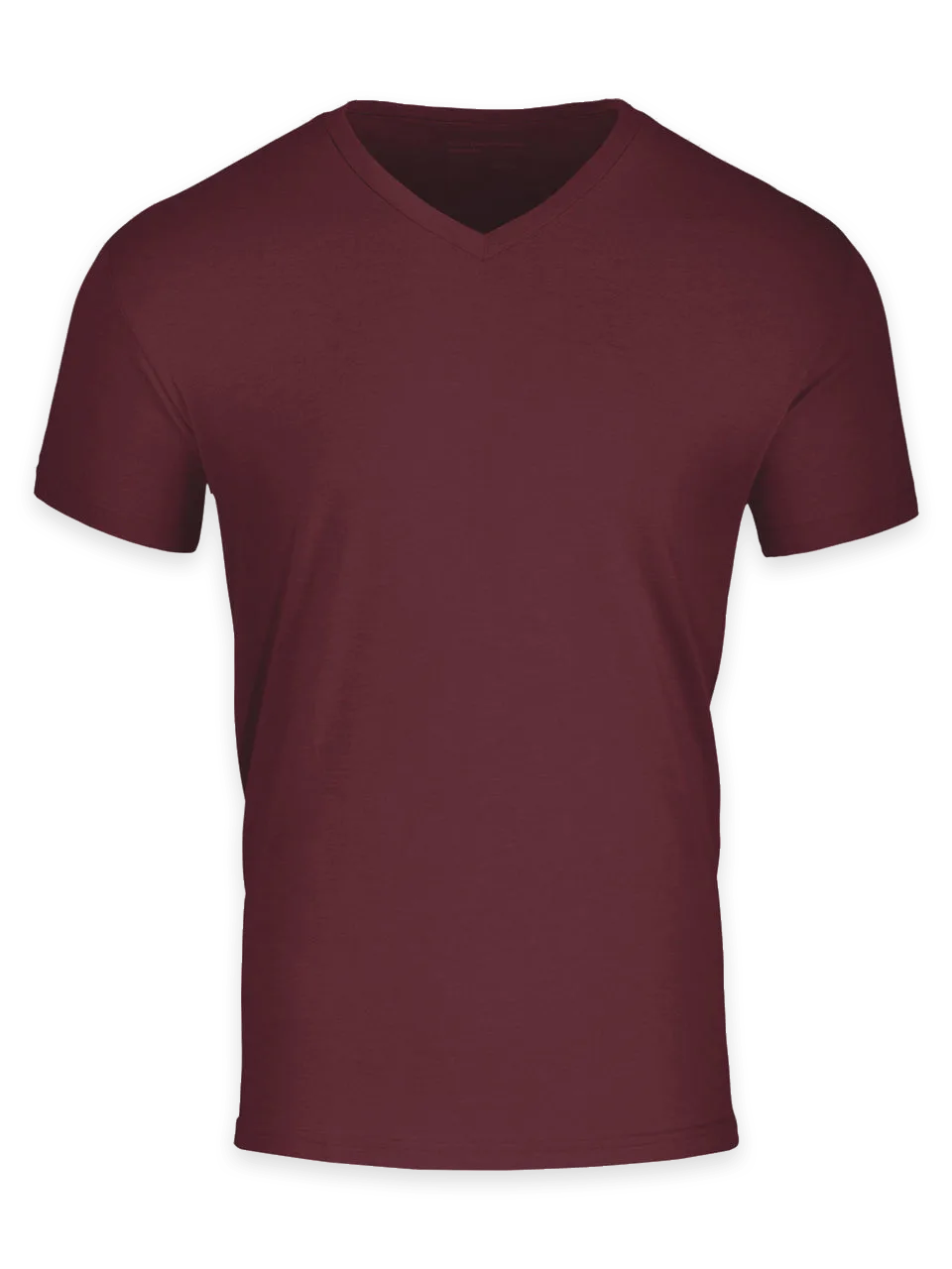 Fresh Clean Threads Burgundy V-Neck