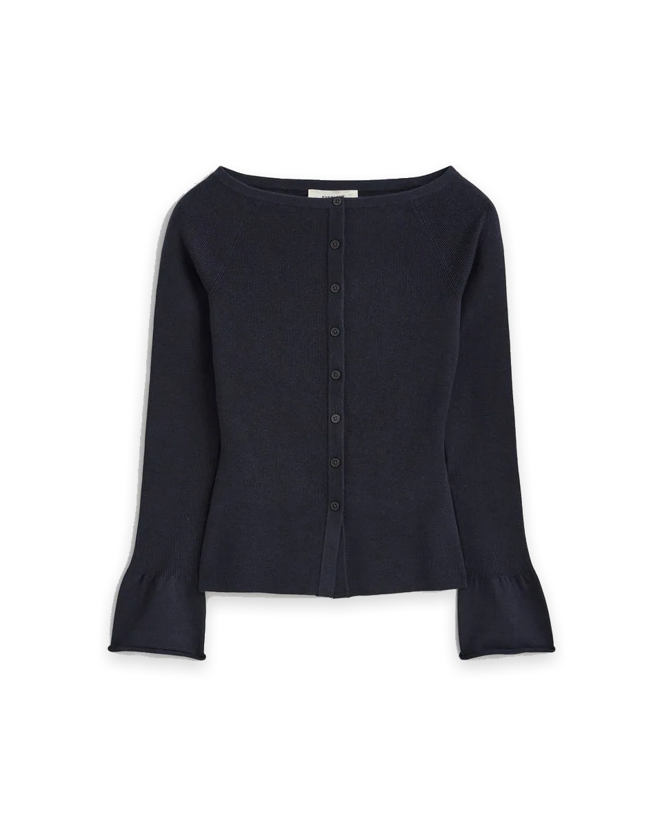 Everlane Fine Knit Off-The-Shoulder Cardigan